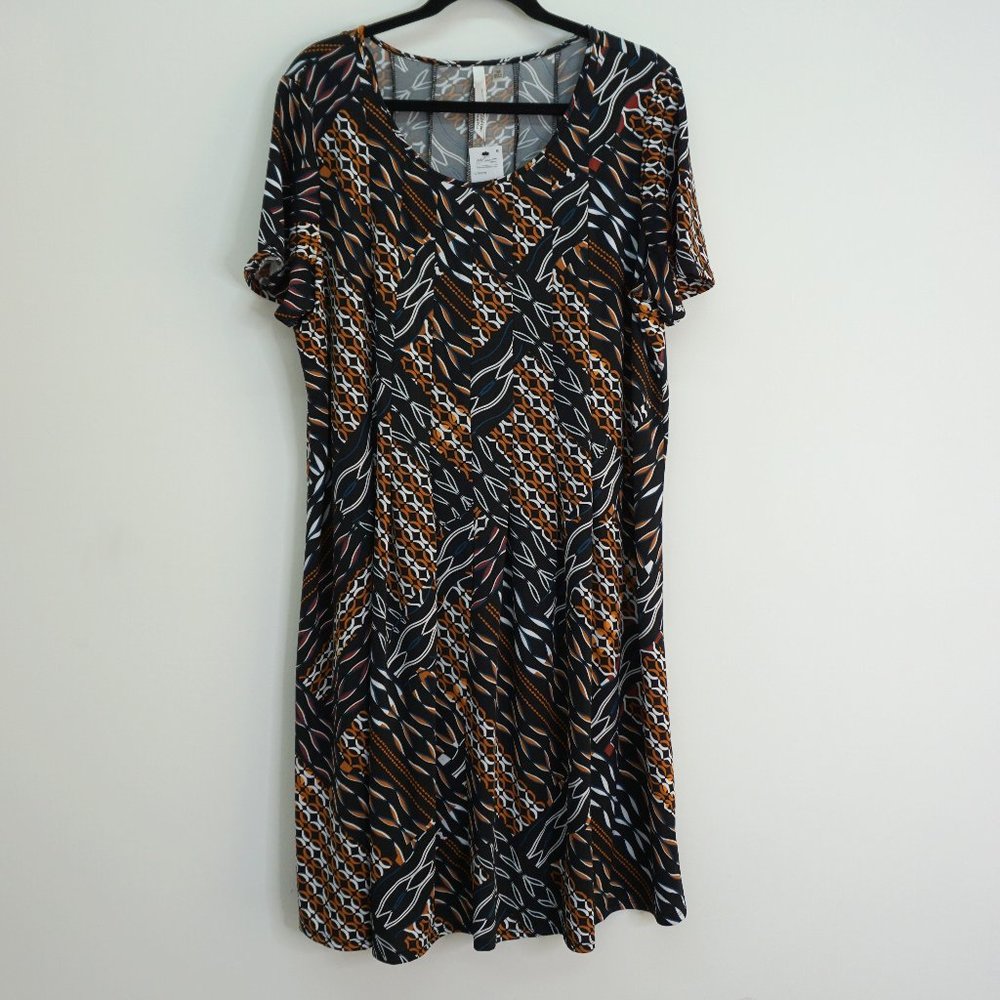 NY Collection 1X Petite A Line Jersey Dress